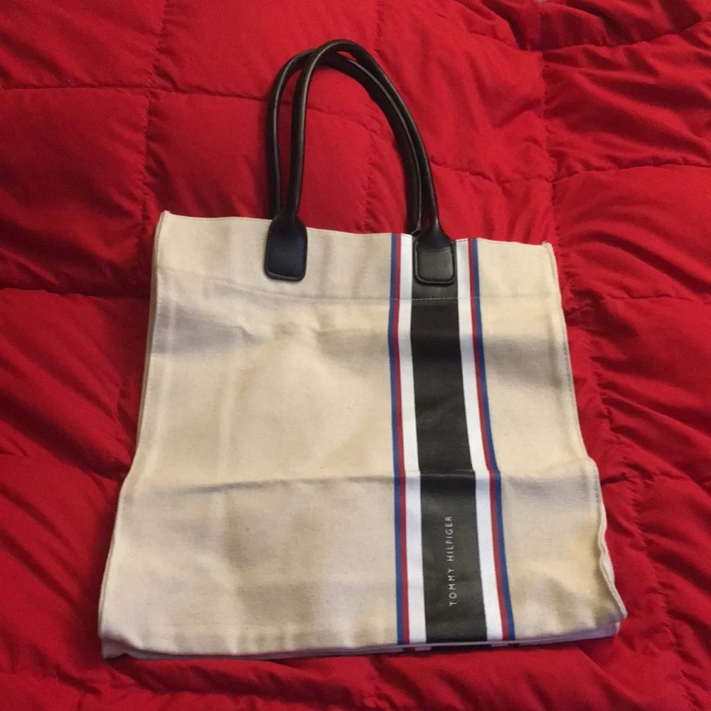 Tommy Hilfiger 100% Cotton Canvas Tote
